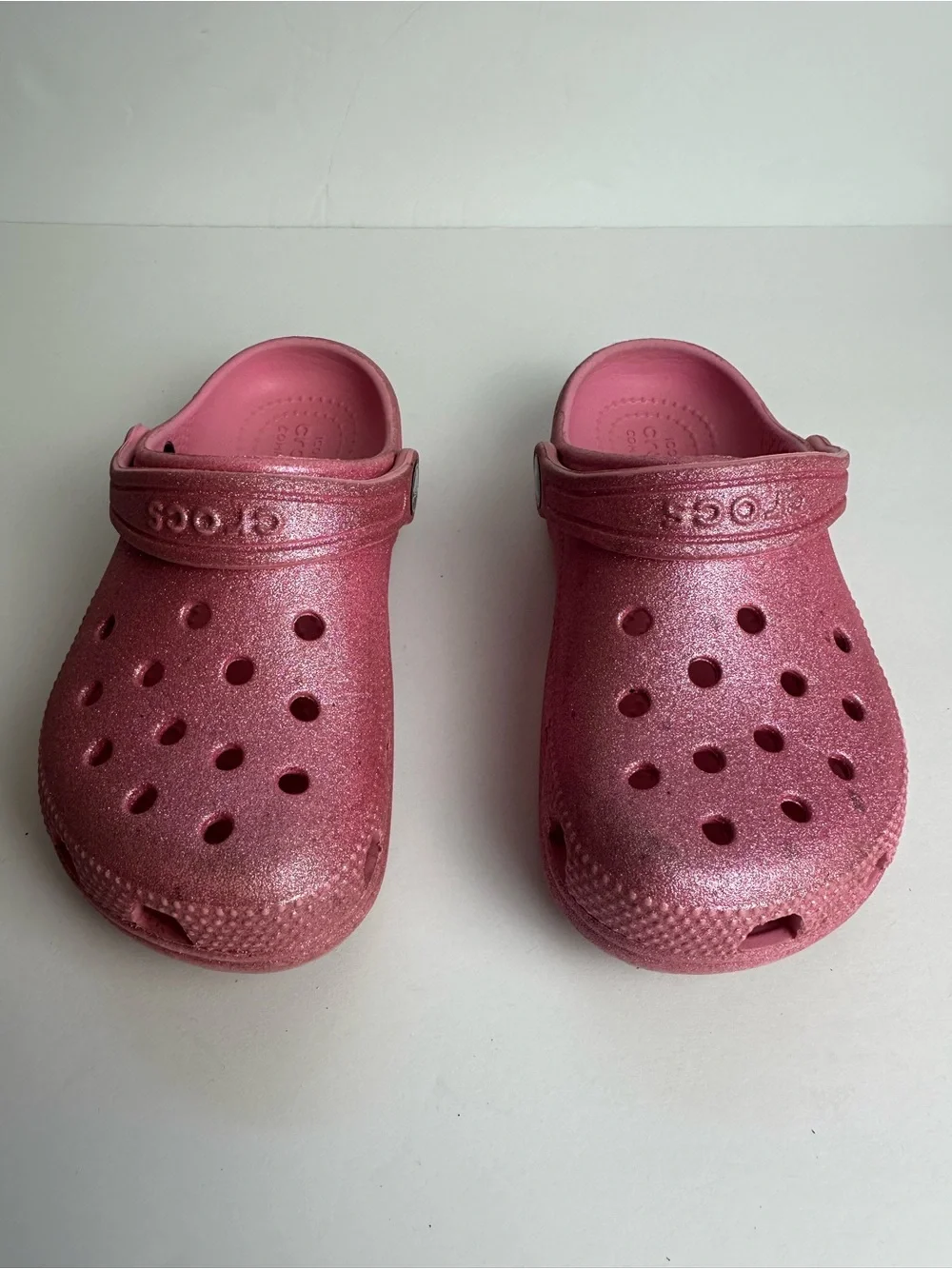 Crocs Clogs Glitter Pink Children's Size 12 Shoes Waterproof Lightweight